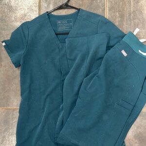 Figs Deep Teal Scrub Set